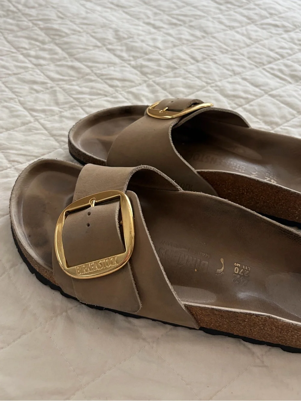 Birkenstock Big Buckle Madrid Leather Tobacco Brown
